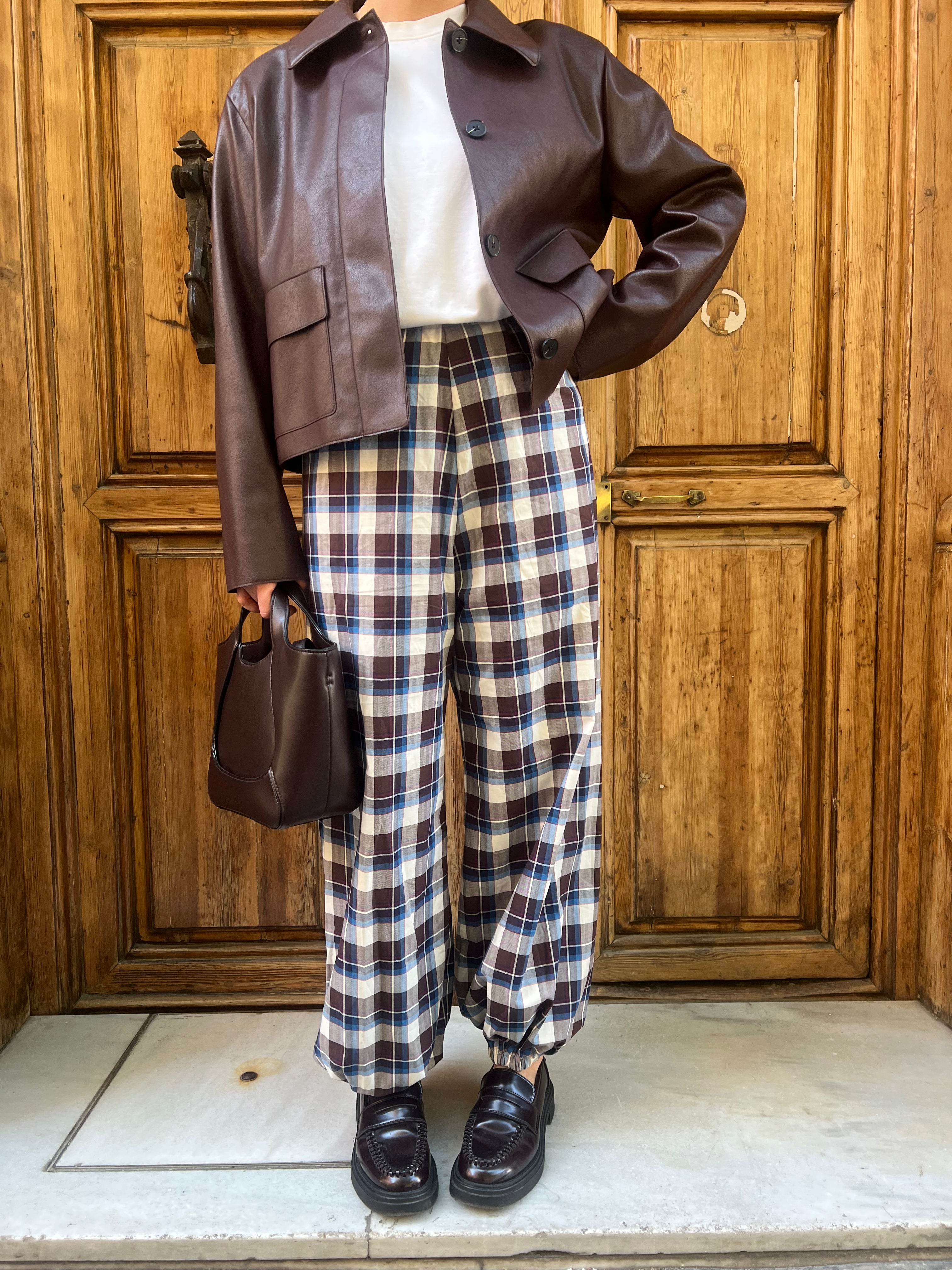 Pantalón Cuadros Bombacho