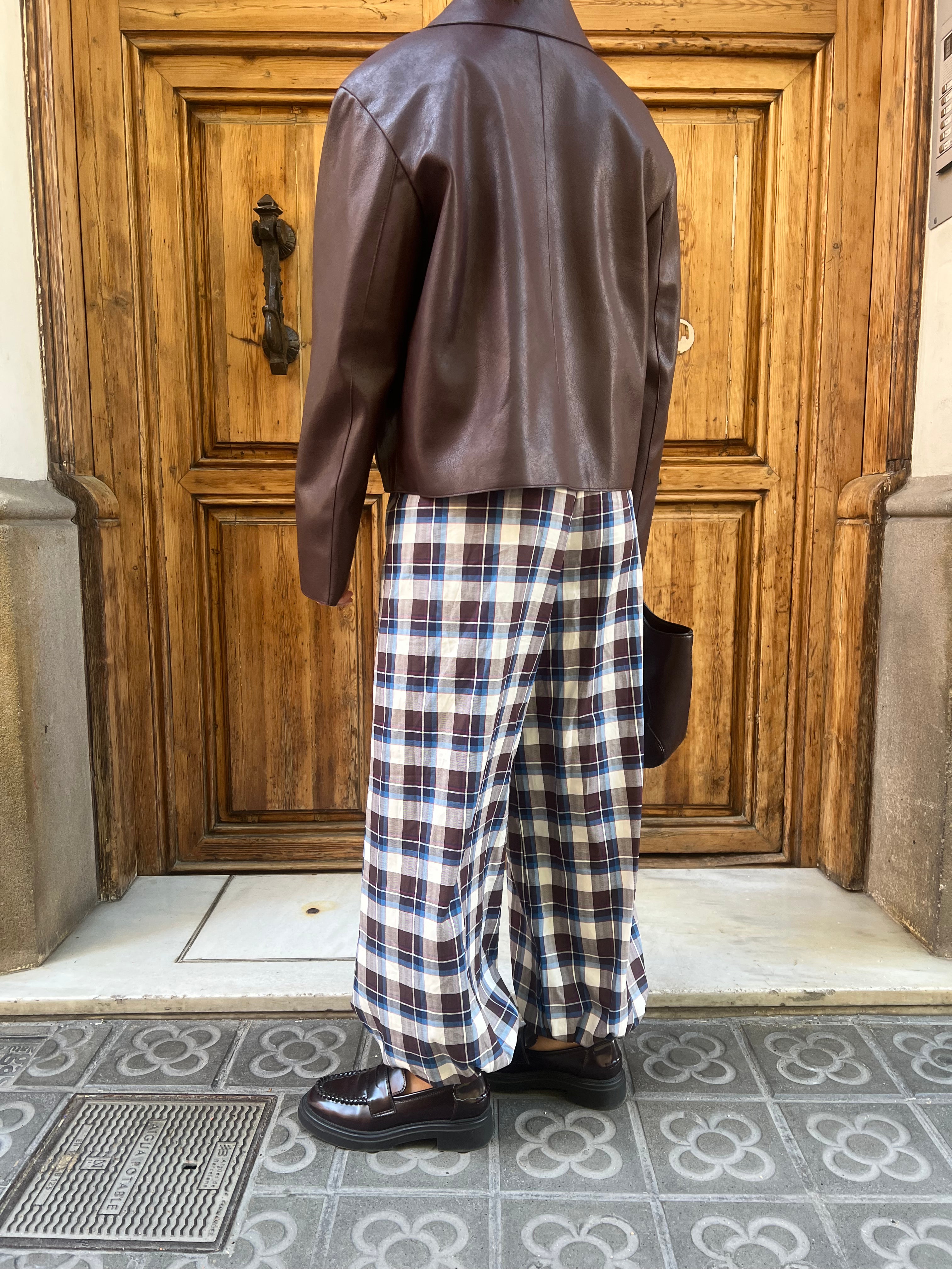 Pantalón Cuadros Bombacho