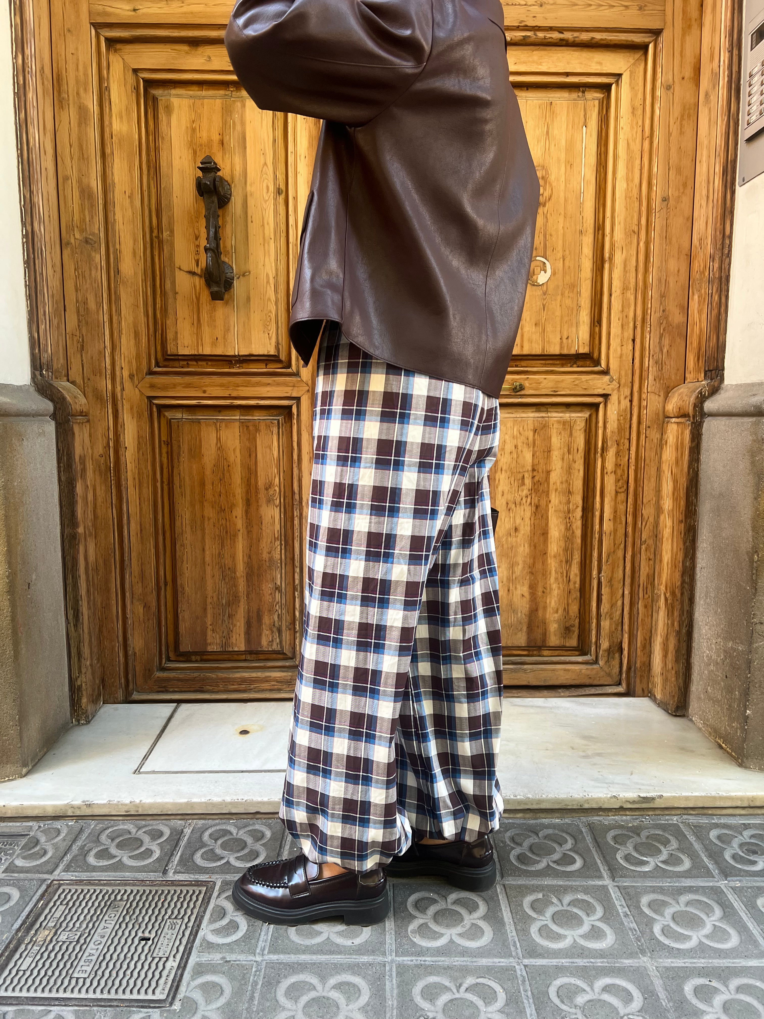 Pantalón Cuadros Bombacho