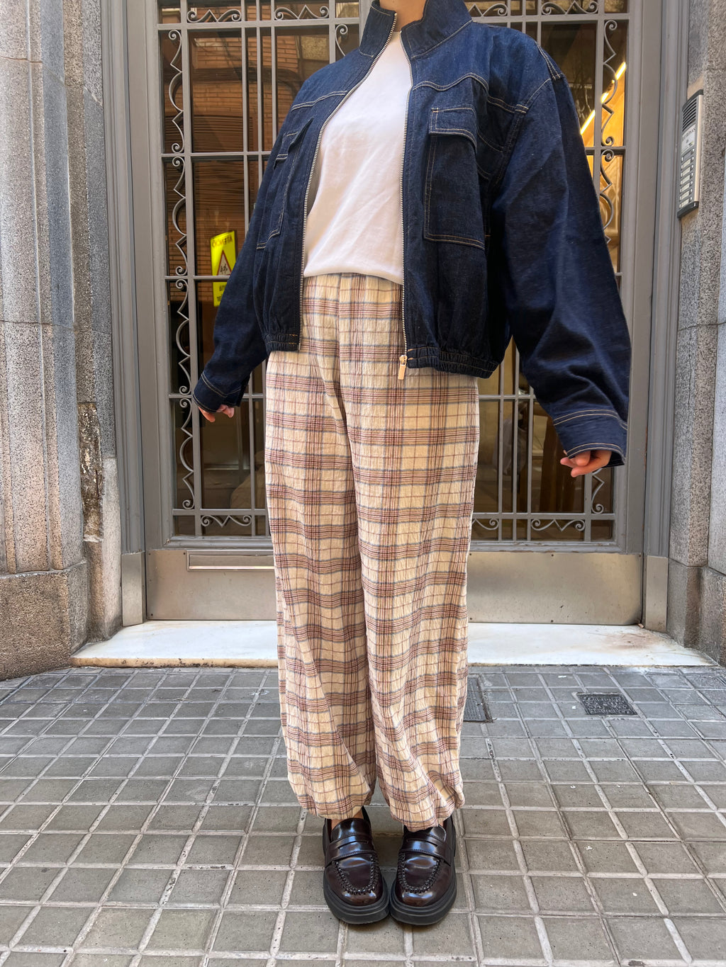 Pantalón Cuadros Bombacho