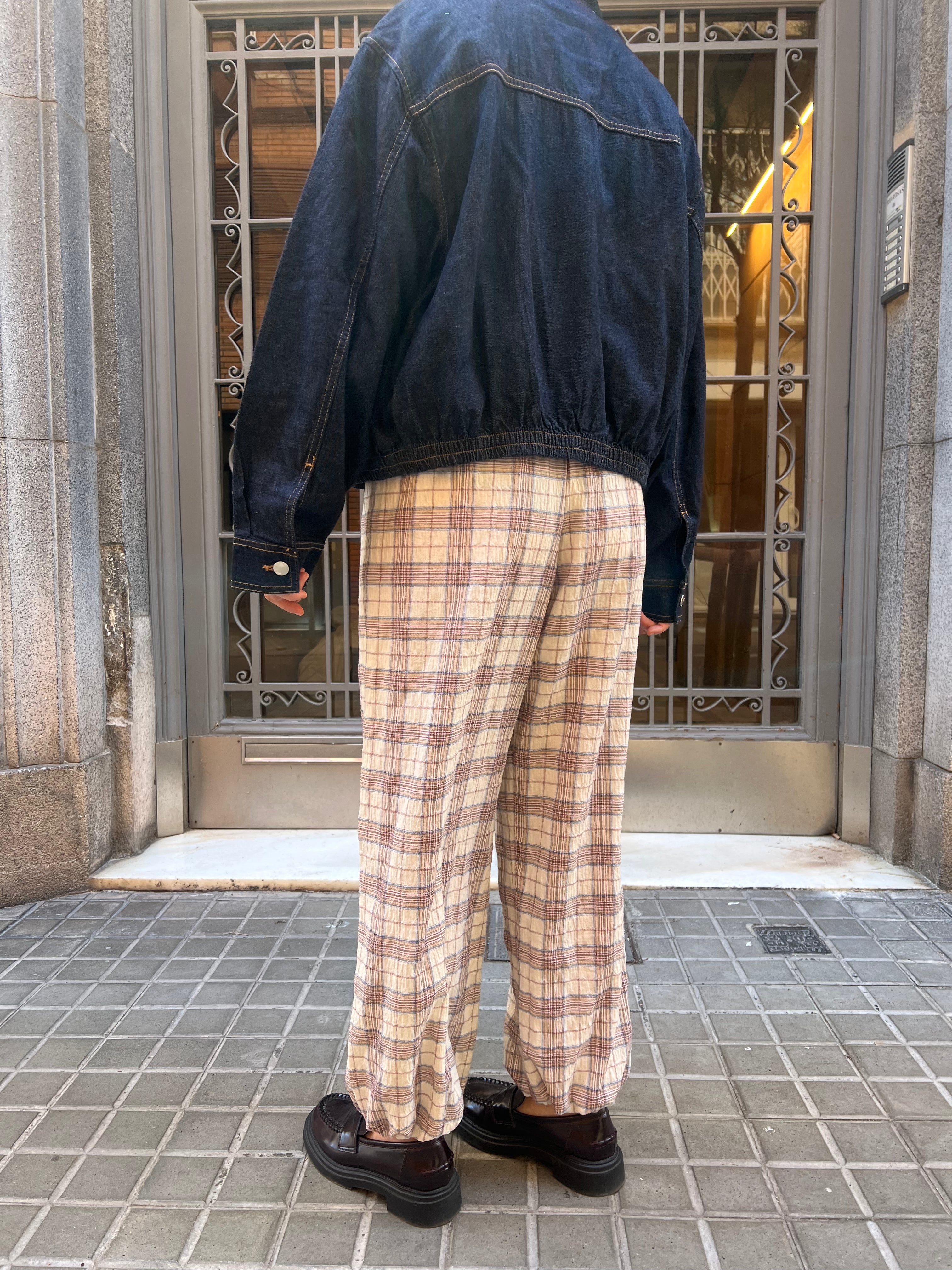 Pantalón Cuadros Bombacho